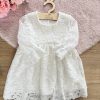 Haftowana sukienka do chrztu z tiulem Dalia